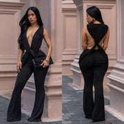 Backless Solid Color Jumpsuit BY 7722