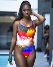 Sexy Printed One Piece Swimsuits LM 8055