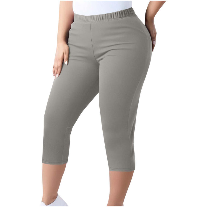 Plus Size Solid Color Seventh Pants GYZY 6662