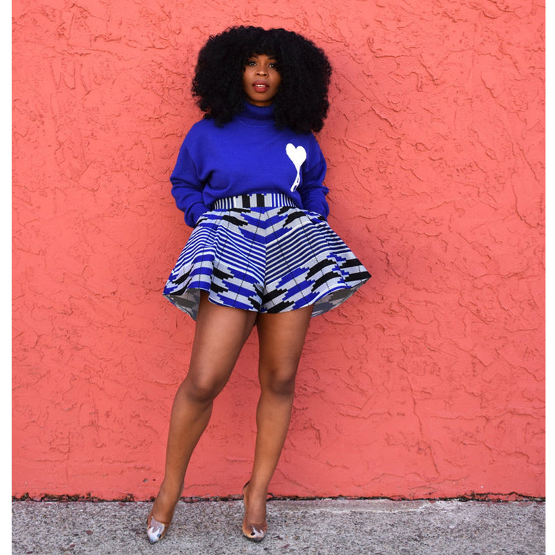 Casual Printed Wide Leg Shorts Without Top GDYF 6925
