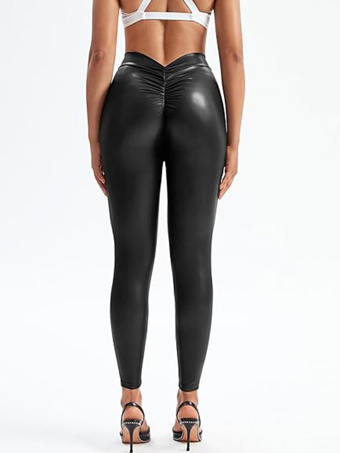 Sexy PU Leather Pencil Pants GWDS 240702