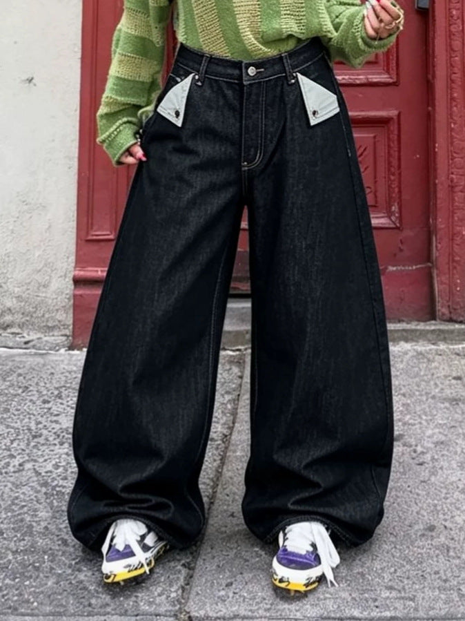 Plus Size Washed Straight Jeans GYLN 0827