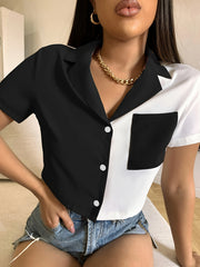 Black White Contrast Color Shirt GDNY 041