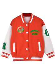 Plus Size Long Sleeve Tops Baseball Jacket GAWE 6275