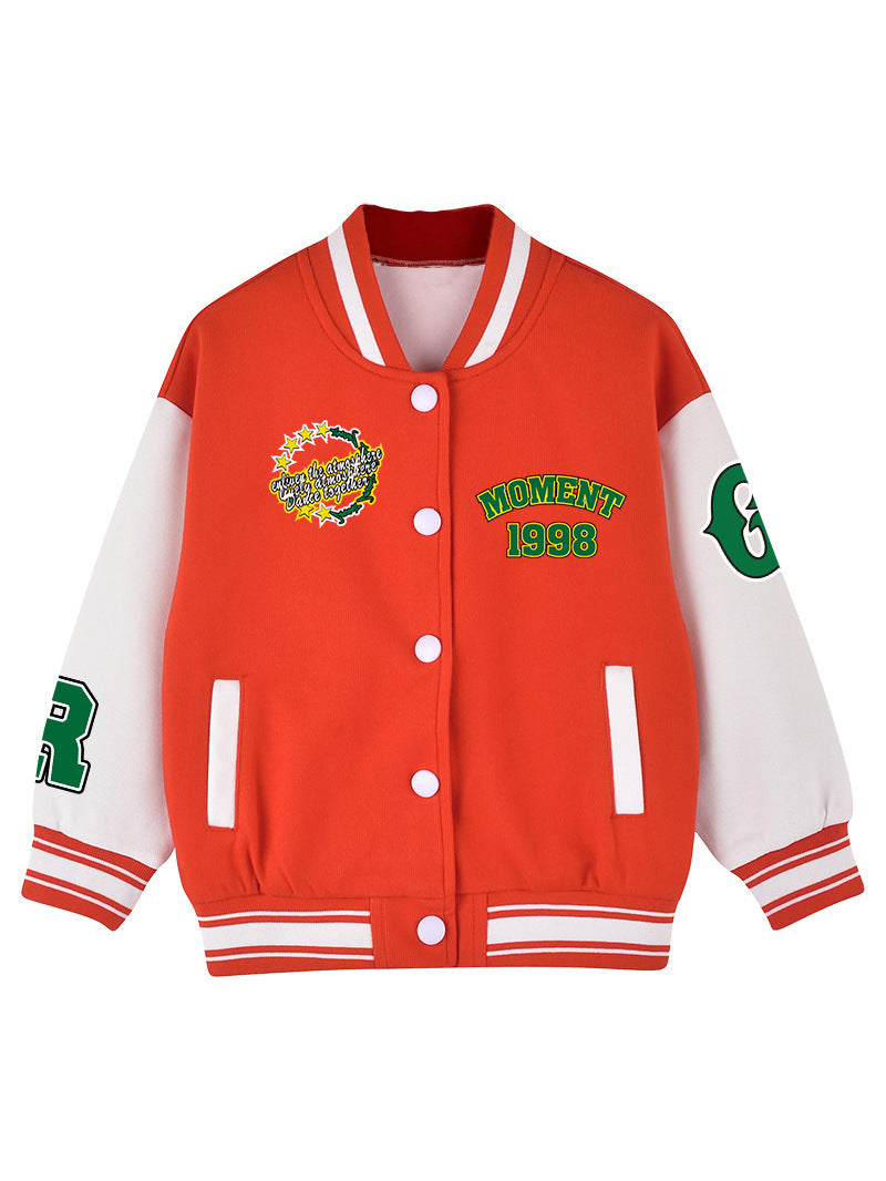 Plus Size Long Sleeve Tops Baseball Jacket GAWE 6275