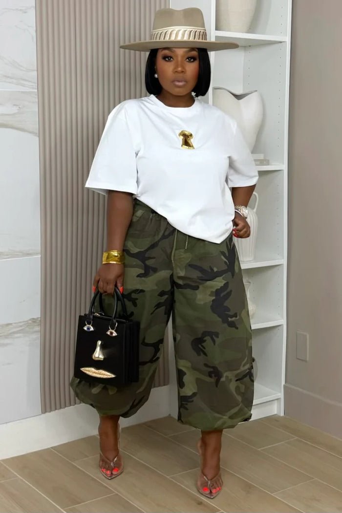 Camouflage Lantern Wide Leg Pants LSD 2899