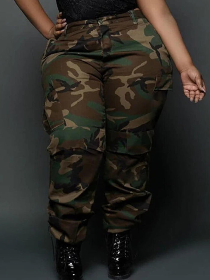 Plus Size Camouflage Print Sport Pants GAWE TB5215
