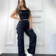 Plus Size Solid Color Pants GYSF 8868