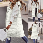 Plus Size Solid Hooded Single Breasted Cotton