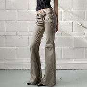 Casual Retro Micro Flare Jeans GMWF 28965