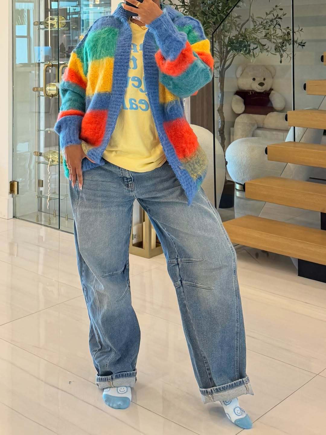 Colorful Knits Loose Coats TR 1351