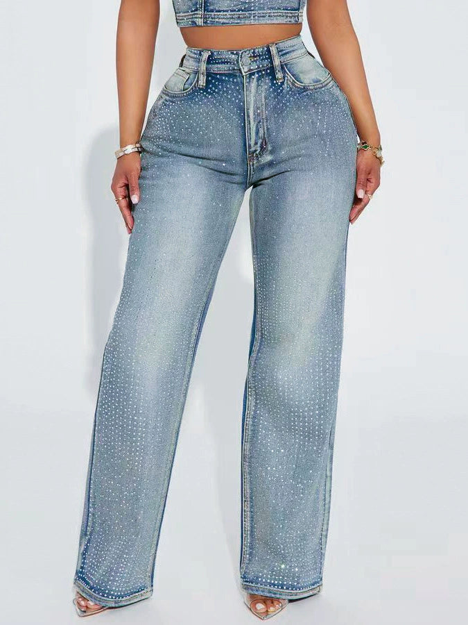 Hot Drill Straight Jeans SH 391414