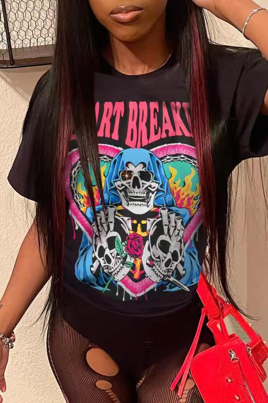 Short Sleeve Print T Shirt GXJL 41009