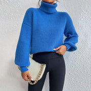 Solid Color Knits High Collar Sweater GDAM 1020