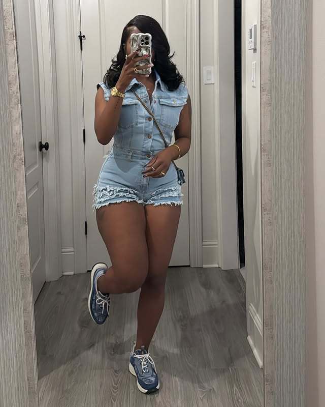 Sleeveless Lapel Neck Denim Romper MEM 88645