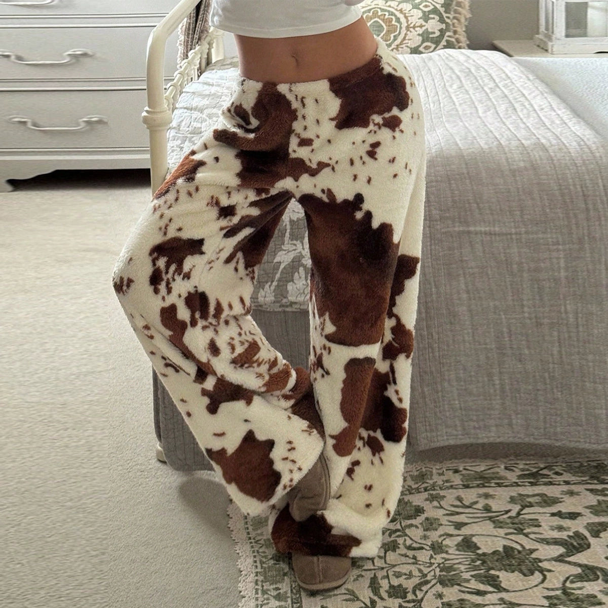 Loose Printed Fleece Pants GFRT 60370PBZ