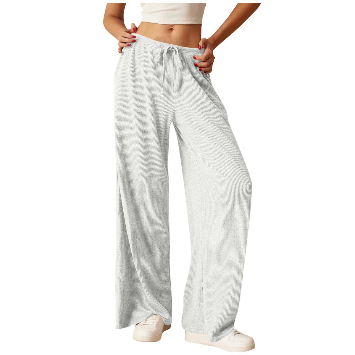 Loose Solid Color Wide Leg Pants GYZY 6687