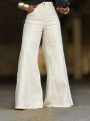Retro White Micro Flared Jeans GYLN 1883