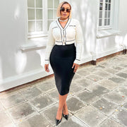 Single breasted Long sleeved V neck Knits Jacket GAKF 40901