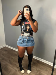 Sexy Pocket Slim Denim Skirts QXTF 8787