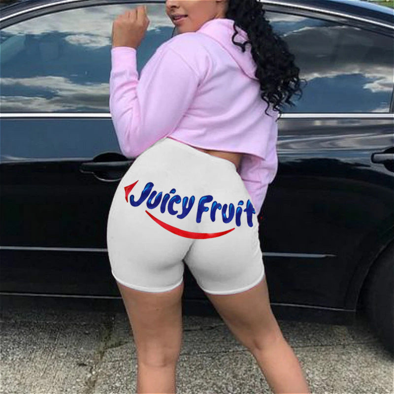 Sexy Tight Print Yoga Shorts SHD 9309