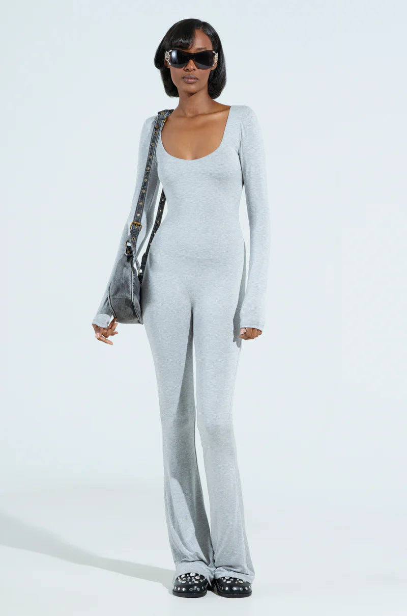 Long Sleeve Backless Yoga Sport Jumpsuit GQLK 0597