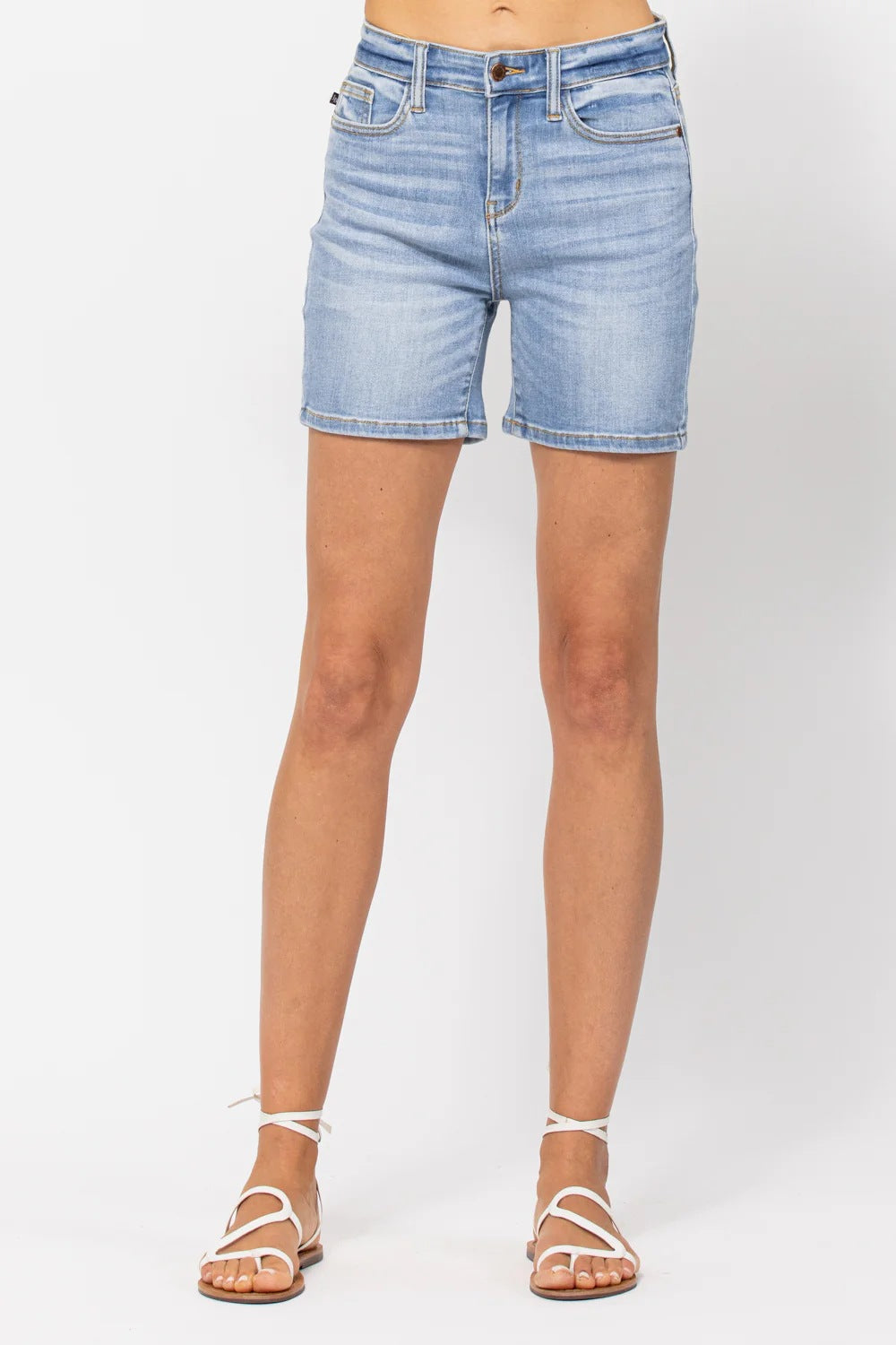 Casual Pockets Zipper Denim Shorts GKNF TS J24456 Z6010