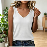 V Neck Knits Sleeveless Tank Top GYZY 9033