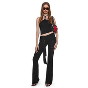 Solid Color Micro Flare Pants GDSF Q25PT259