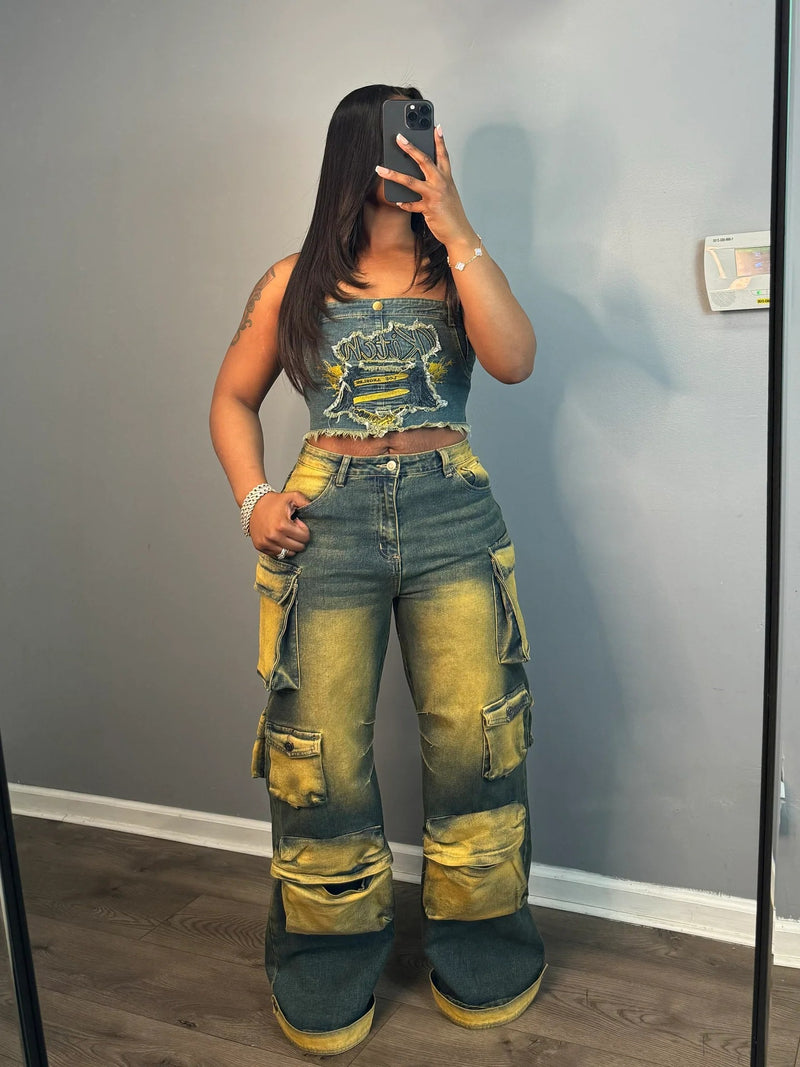 Vintage Casual Loose Jeans LX 6057