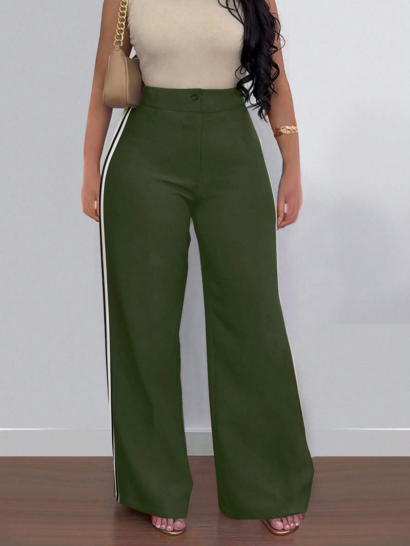 Side Stripe Casual Straight Pants SH 391404