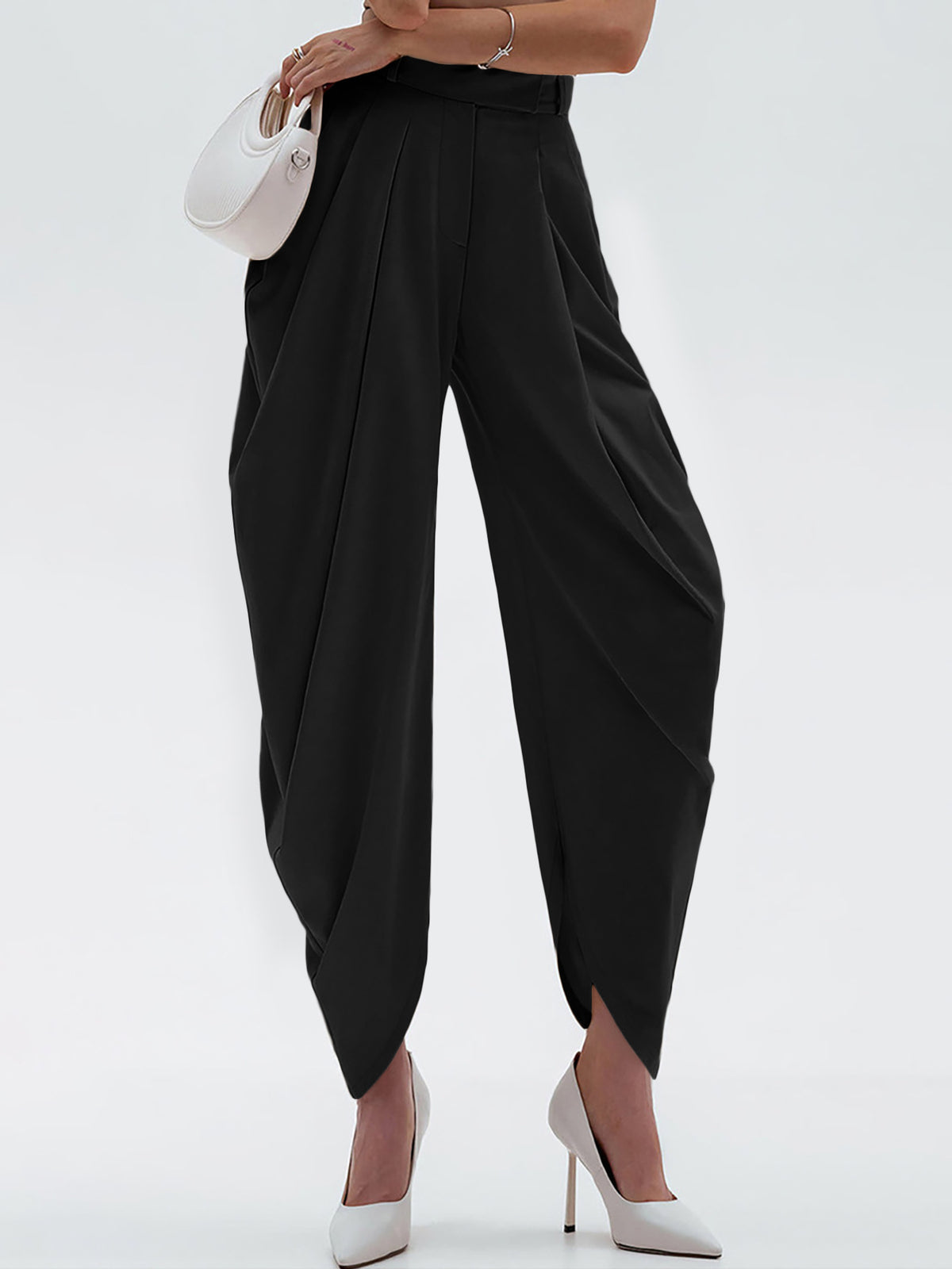 Solid Color Flower Bud Ninth Pant GXHF M80802 B