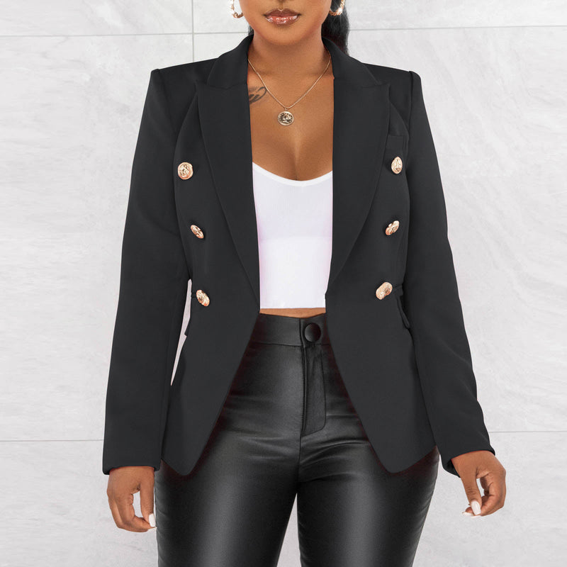 Solid Color Long Sleeve Blazer Coats AIL AL288