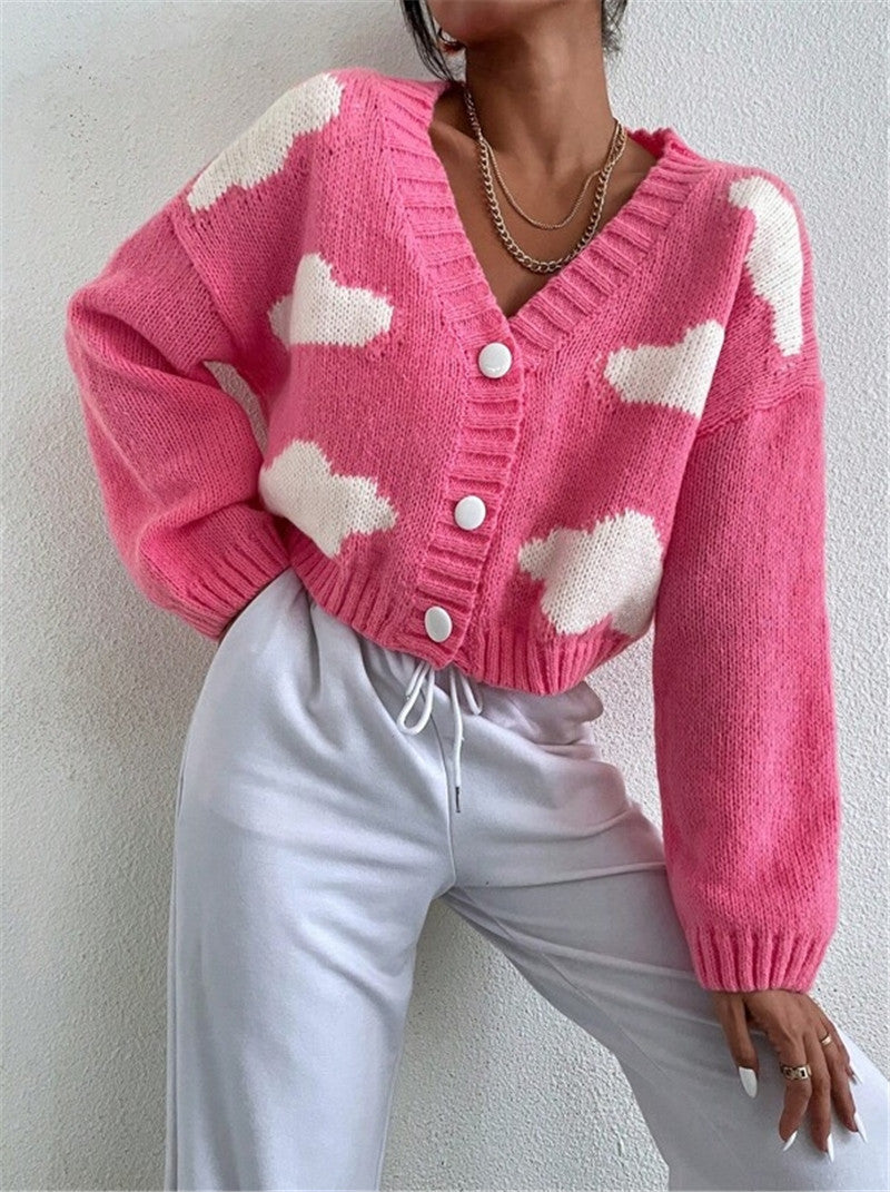 Drop Shoulder Knit Cardigan GZYF 1082