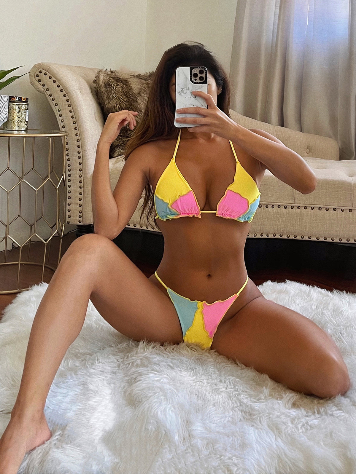 Sexy Splice Swimsuit Two Piece Sets CSYZ B533K