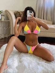Sexy Splice Swimsuit Two Piece Sets CSYZ B533K
