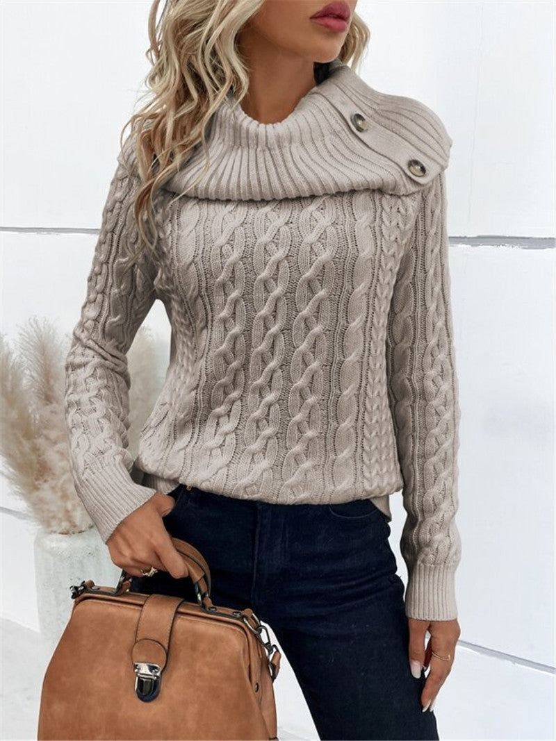 Twisted Knit Turtleneck Sweater GZYF 1002