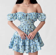 Off Shoulder Backless Ruffles MinI Dress GADE 2939