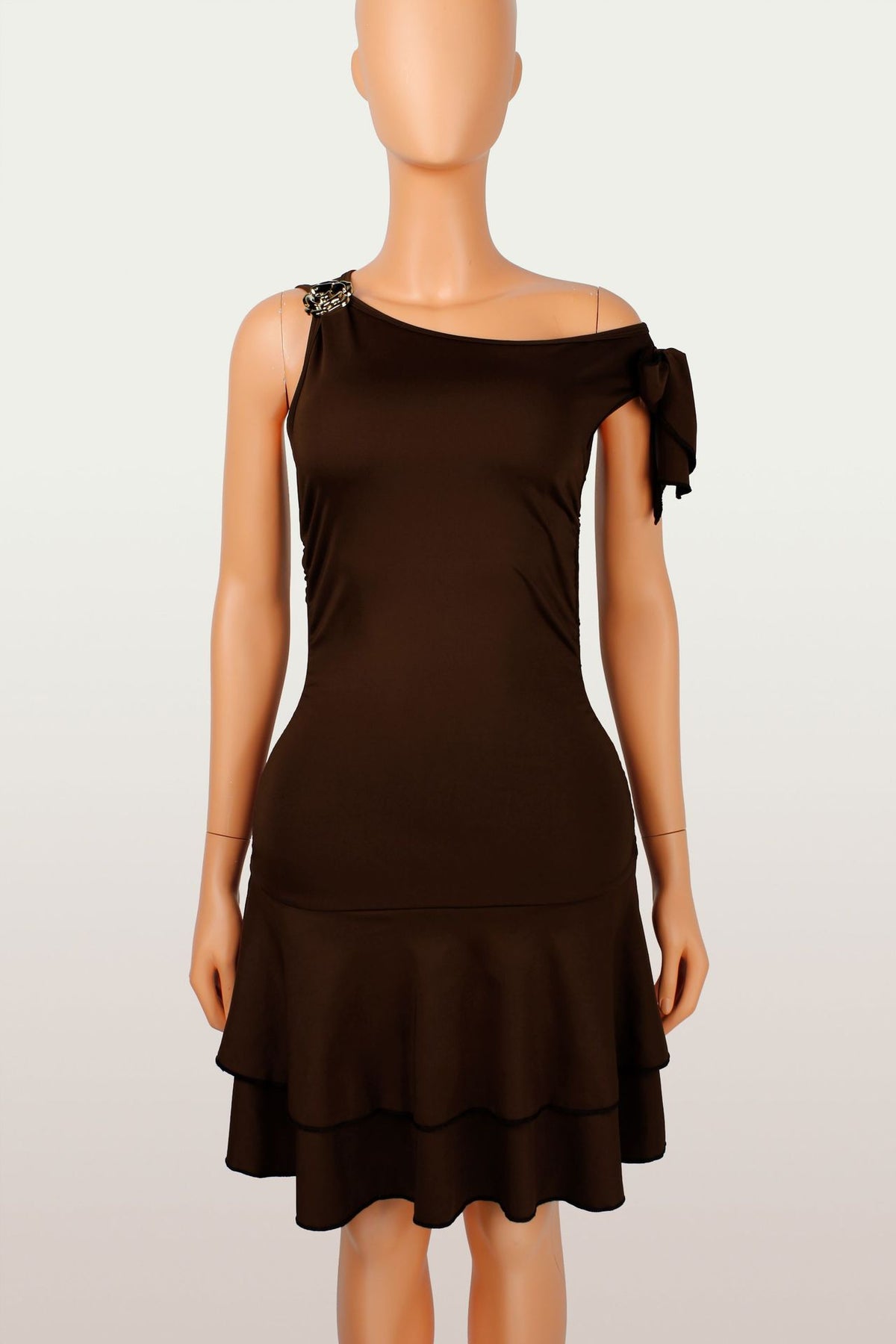 Pleats Double Layer Ruffles Mini Dress GXIY K25L1778