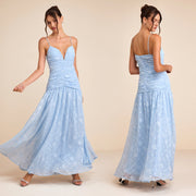 Floral Print Sling Maxi Dress BY 7749
