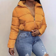 Solid Color Long Sleeve Warm Cotton Jacket Coat SH S390904