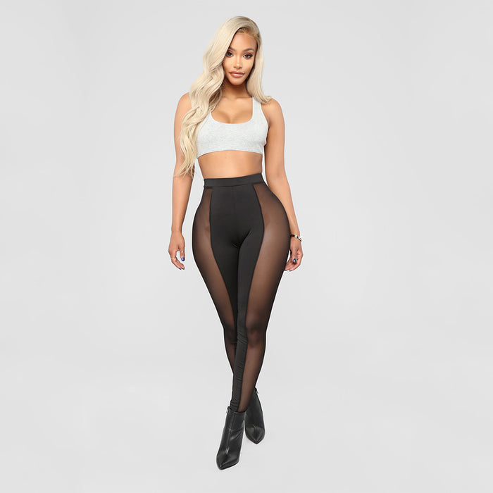Sexy Tight Mesh Patchwork Sport Pants GOSD 6393
