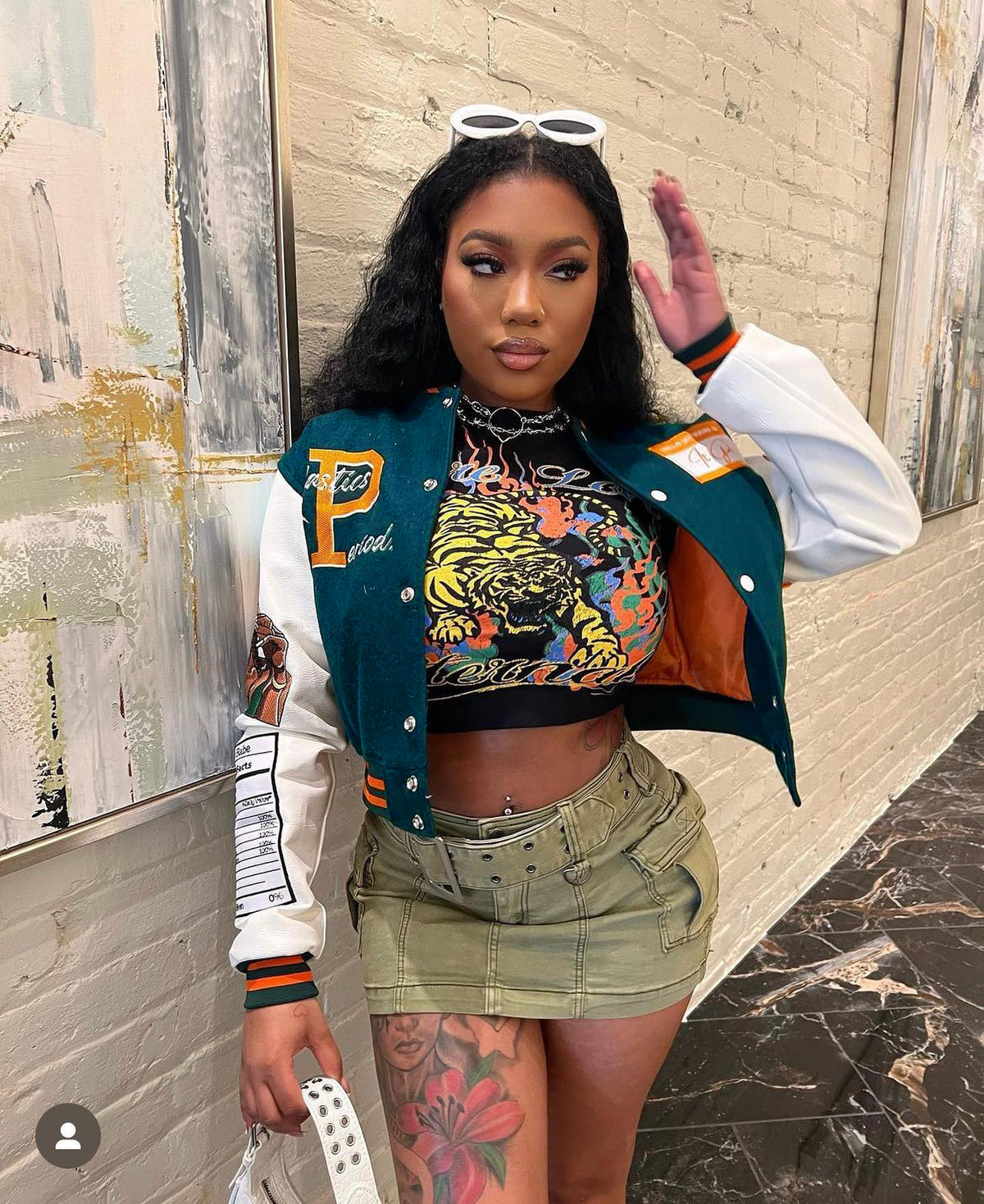 Thickened Embroidered Color Block Baseball Jacket CM 001
