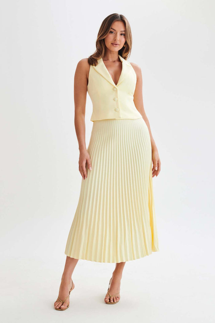 Press Pleated Casual Half Body Skirt ANDF 2405