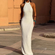 Sleeveless Solid Color Backless Maxi Dress GNZD 51774DBD