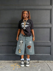 Embroidered Puppy Denim Seventh Jeans GYLN 1386