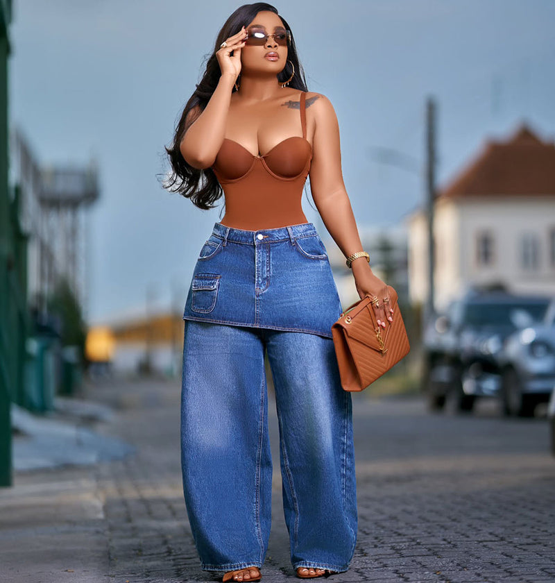 Fashion Washed Straight Jeans GAKF 60401