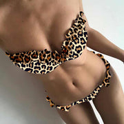 Sexy Pleated Bandeau Bikini Two Piece Sets CASF 8753