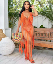 Sexy Knit Hollow Out Tassel One Piece Swimsuit TR 1205