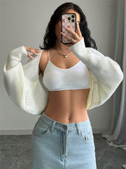 Loose Solid Color Knits Sweater Shawl Coat GZYF 1186